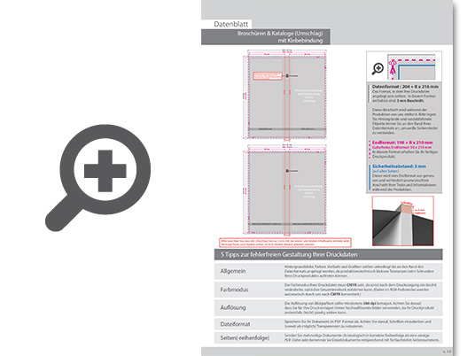 Product Bild brosch__re_mit_pur-klebebindung__endformat_din_lang_(99_x_210_mm)__68-seitig